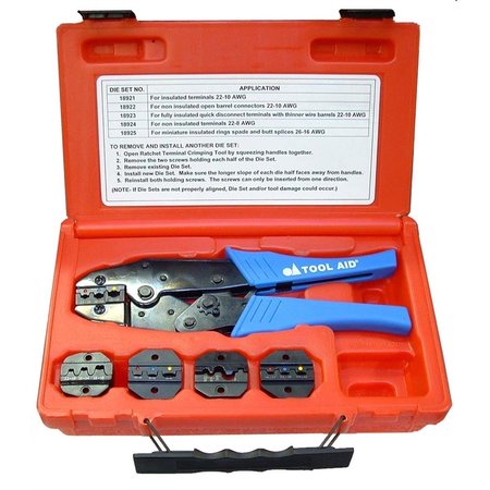 SG TOOL AID CRIMPER KIT RATCHETING REMOVABLE JAWS 18920
